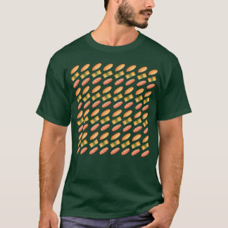 Camiseta Ilustración en acuarela de patrón de comida de sus