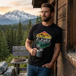 Camiseta Ilustración Escénica de la Naturaleza del Atardece