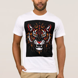 Camiseta Ilustración estilizada de la cabeza de un tigre