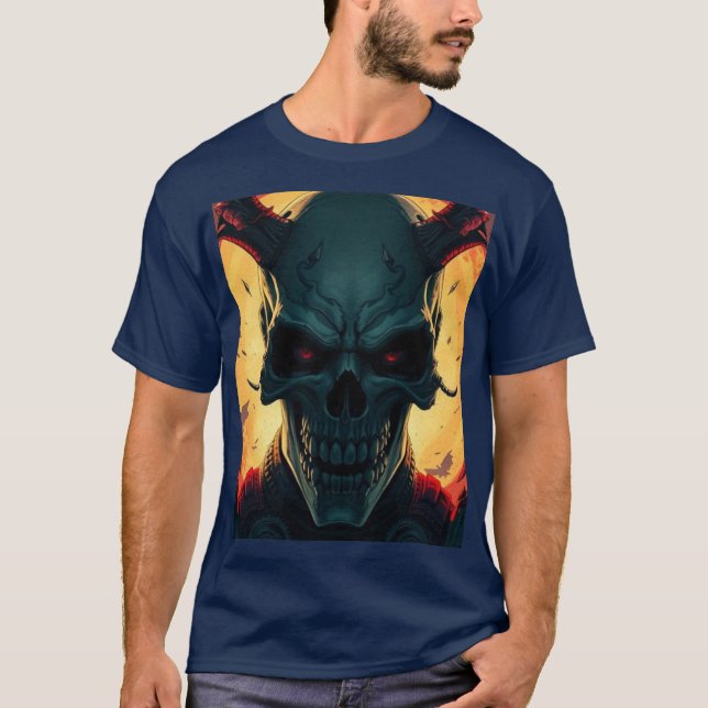 Camiseta Ilustracion estilo Skull Comics Fantasy Art (Anverso)