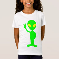 Ilustracion extranjero verde del signo de la paz