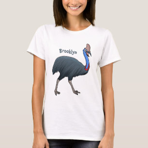Camiseta Ilustracion feliz de personalizado de aves en casc
