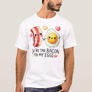 Camiseta Ilustración Feliz de Tocino y Huevo