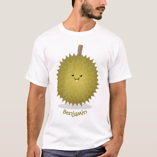 Camiseta Ilustracion feliz personalizado duriano (Anverso)