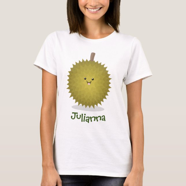Camiseta Ilustracion feliz personalizado duriano (Anverso)