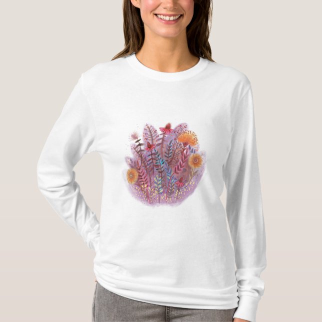 Camiseta ilustracion floral (Anverso)