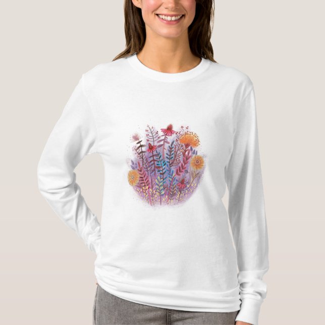 Camiseta ilustracion floral (Anverso)