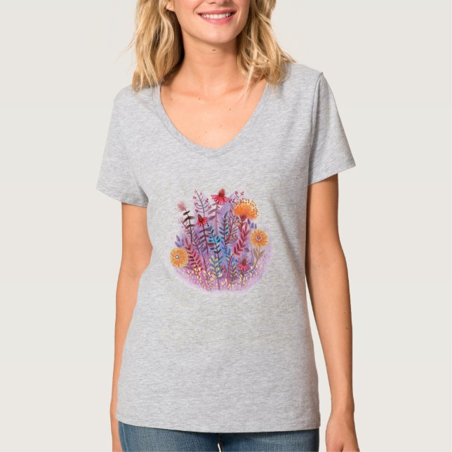 Camiseta ilustracion floral (Anverso)