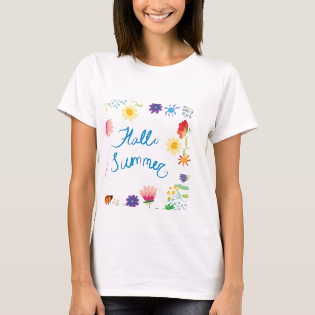Camiseta Ilustracion floral hallo Summerville (Anverso)