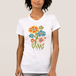 Camiseta Ilustracion floral Retro Boho