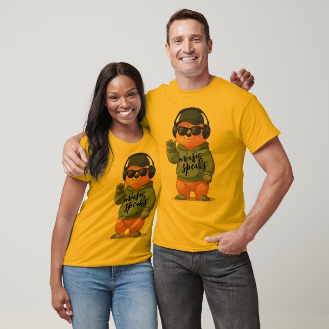 Camiseta ilustración genial de oso, (Unisexo)