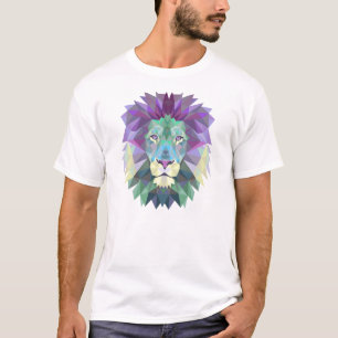 Camiseta Ilustracion geométrico del león