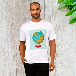 Camiseta Ilustración Globo Retro Mapa Antiguo de la Tierra 