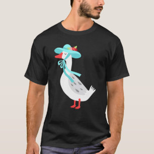 Camiseta Ilustracion Goose Con Mujeres Gorras O Chicas