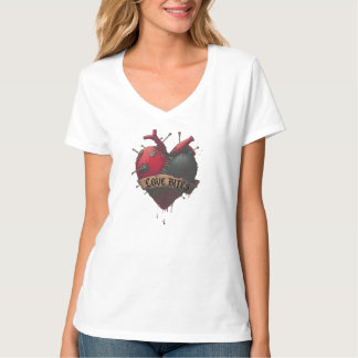 Camiseta Ilustración gótica de corazón anatómico "Los mordi