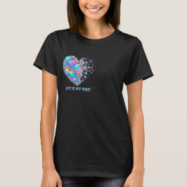 Camiseta Ilustración Gráfica de Corazón de Burbuja Brillant