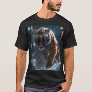 Camiseta Ilustración gráfica del fiero tigre de Bengala