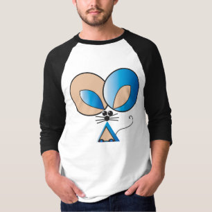 Camiseta Ilustracion gráfico del ratón de bolsillo azul
