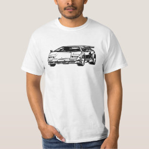 Camiseta Ilustracion gráfico gráfico Lambo Countach LP5000