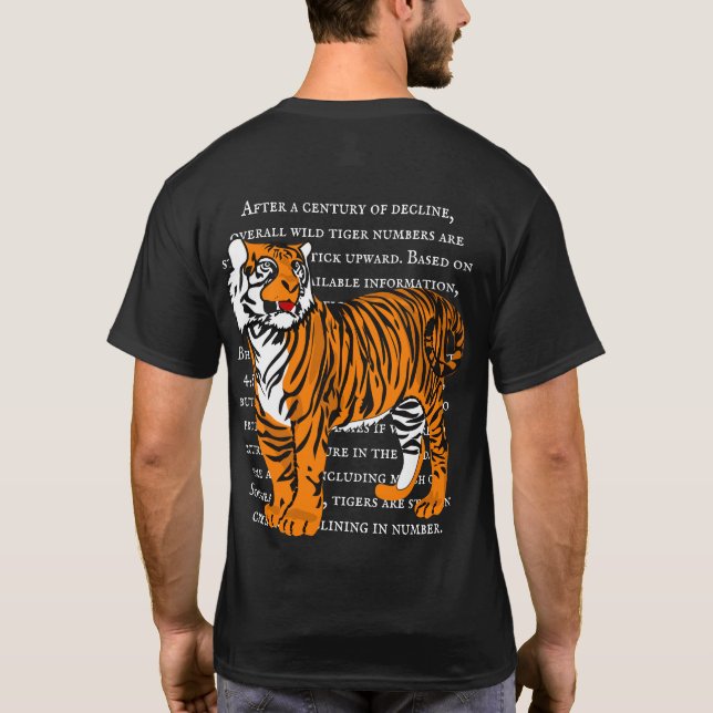 Camiseta Ilustracion gráfico moderno tigre grandes hombres  (Reverso)