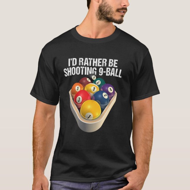 Camiseta Ilustracion Guay de 9 bolas para bolas de billar d (Anverso)