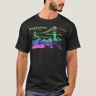 Camiseta ilustracion Guay Manhattan con colores vivos