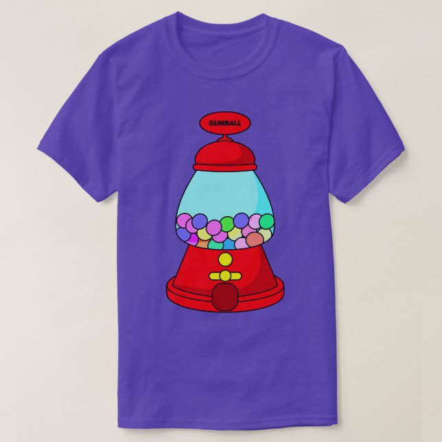 Camiseta Ilustracion Gumball Machine Candy (Diseño del anverso)