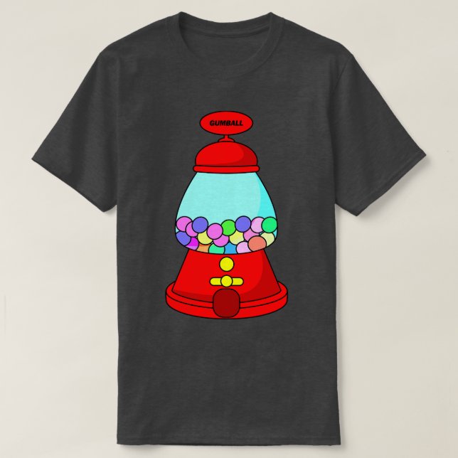 Camiseta Ilustracion Gumball Machine Candy (Diseño del anverso)