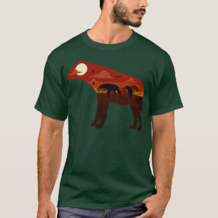 Camiseta Ilustracion Hyena Hyenas Africa Desert Savanna