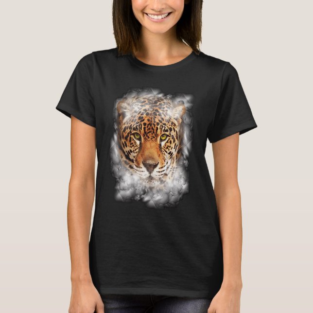 Camiseta Ilustracion jaguar gráfico en niebla Jaguar H (Anverso)