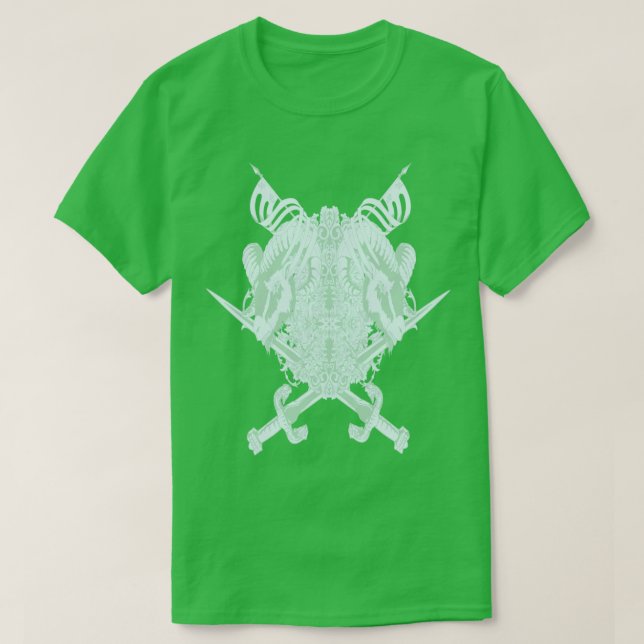 Camiseta Ilustracion Knight Coat Of Arms Goats (Diseño del anverso)