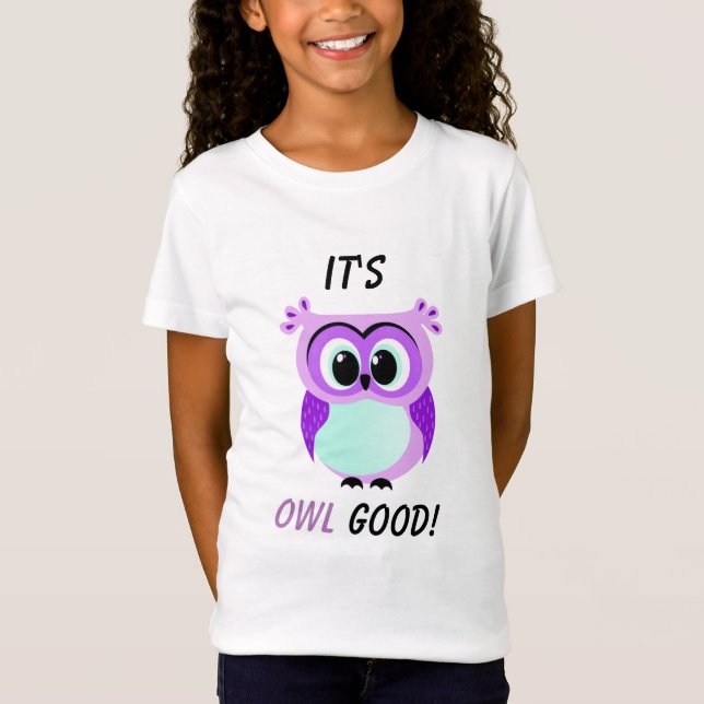 Camiseta Ilustracion Lechuza Lavender (Anverso)