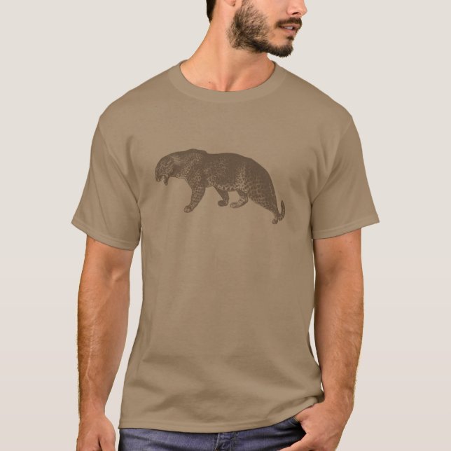 Camiseta Ilustracion Leopardo de época (Anverso)