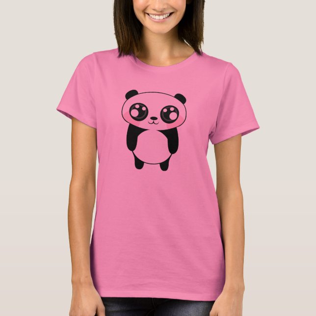 Camiseta Ilustracion lindo del oso de panda (Anverso)