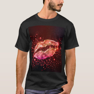 Camiseta Ilustracion Lip Editable: Diseño Gráfico Simple