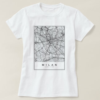 Camiseta Ilustracion Mapa de Milán