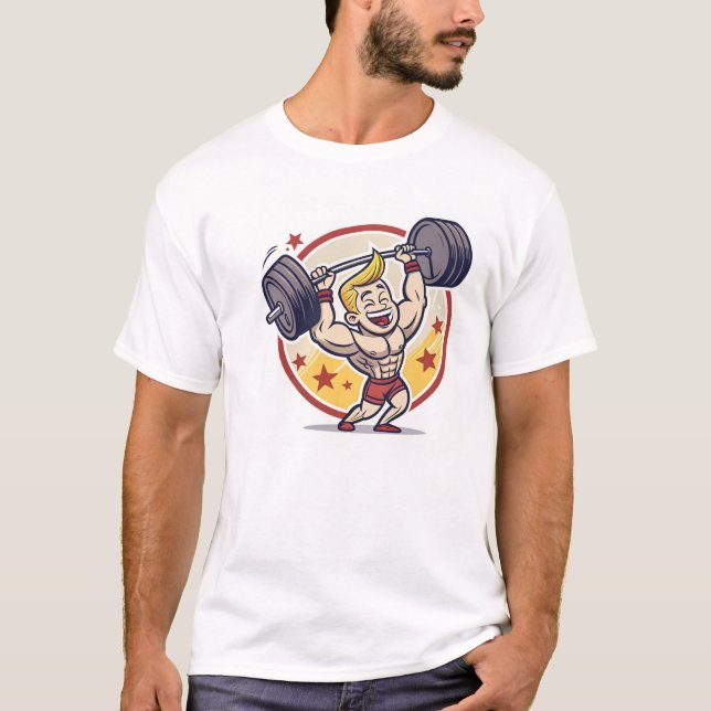Camiseta Ilustracion Mascot personalizado Bodybuilder (Anverso)