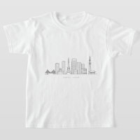 Ilustración minimalista del horizonte de Tokio