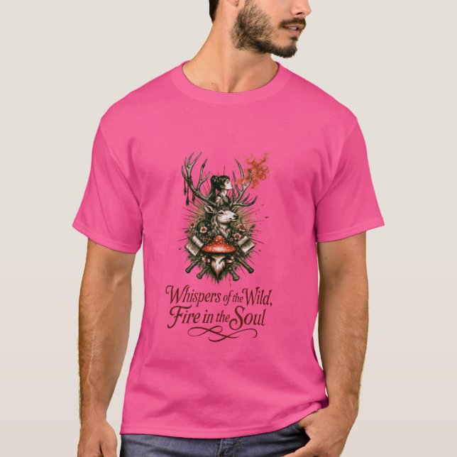 Camiseta Ilustracion místico del espíritu forestal (Anverso)