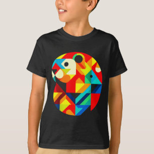 Camiseta Ilustración Moderna Minimalismo Geométrico Marmota