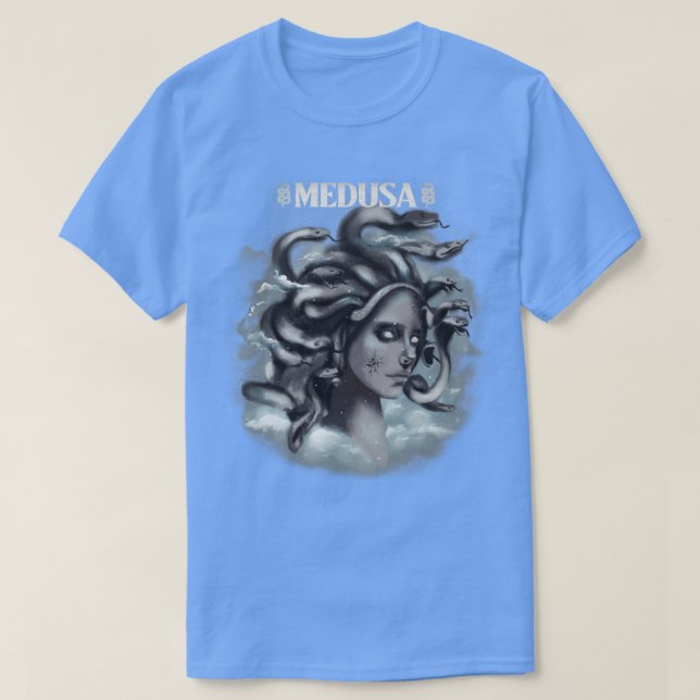 Camiseta Ilustracion Monstruo de mitología griega de Medusa (Diseño del anverso)