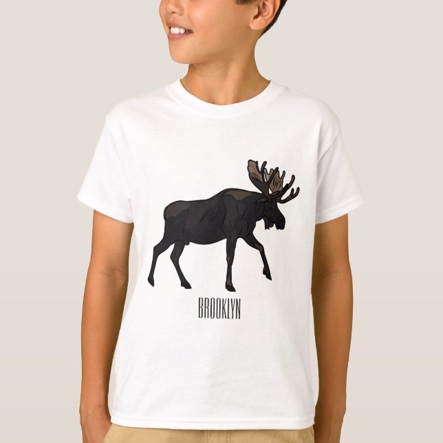 Camiseta Ilustracion Moose personalizado (Anverso)