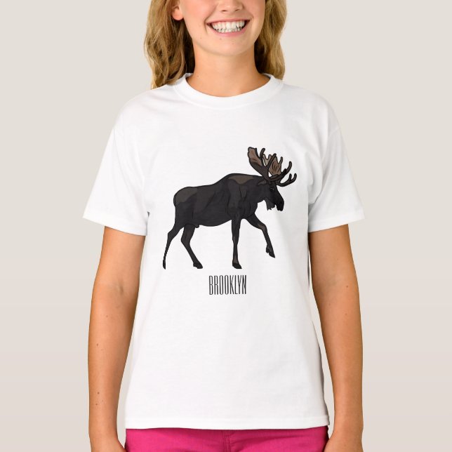 Camiseta Ilustracion Moose personalizado (Anverso)