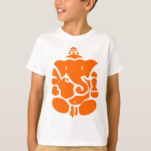 Camiseta Ilustracion Naranja Ganesha