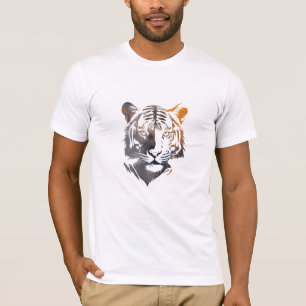 Camiseta Ilustracion natural de vida silvestre Tiger Silhou