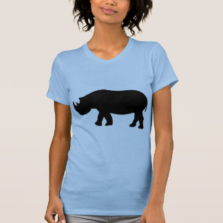 Camiseta ilustracion negro del rinoceronte del rinoceronte