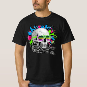 Camiseta Ilustracion Neon Skull Streetwear