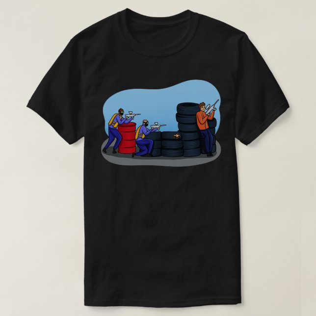 Camiseta Ilustracion Paintball (Diseño del anverso)