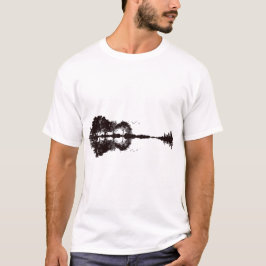 Camiseta Ilustracion paisajístico de guitarra