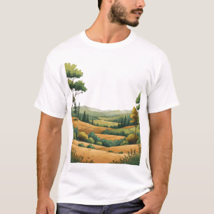 Camiseta Ilustracion paisajístico orgánico con Earthy Co